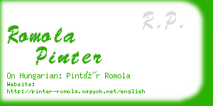 romola pinter business card